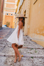 Vestido Nanette Lino Viscosa Blanco