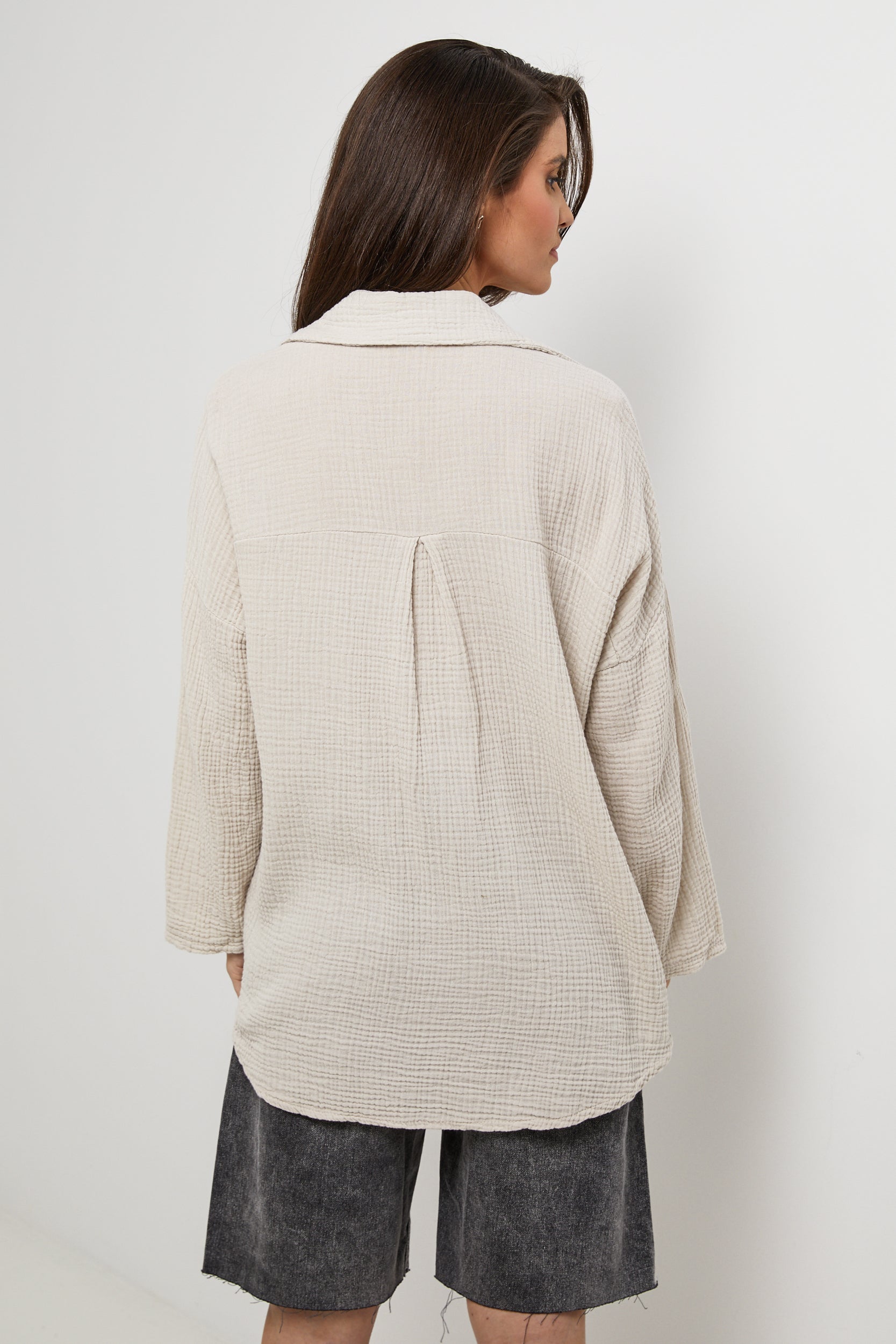 Camisa - Beige - Mujer