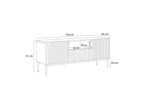 Kasha - TV Unit with Open Compartment - Black Legs