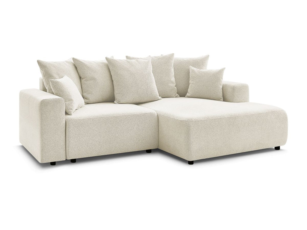 Atilla - Canapé D'Angle Convertible Coffre - Tissu Chiné - Angle Droit