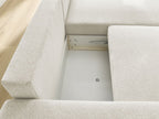 Atilla - Canapé D'Angle Convertible Coffre - Tissu Chiné - Angle Droit