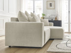 Atilla - Canapé D'Angle Convertible Coffre - Tissu Chiné - Angle Droit