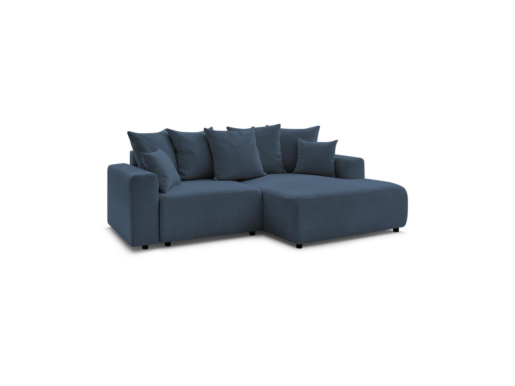 Atilla - Canapé D'Angle Convertible Coffre - Tissu Chiné - Angle Droit