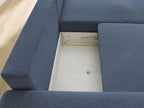 Atilla - Canapé D'Angle Convertible Coffre - Tissu Chiné - Angle Droit
