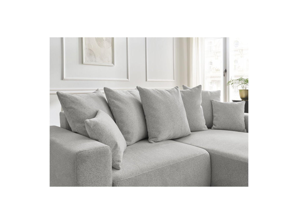 Atilla - Canapé D'Angle Convertible Coffre - Tissu Chiné - Angle Droit