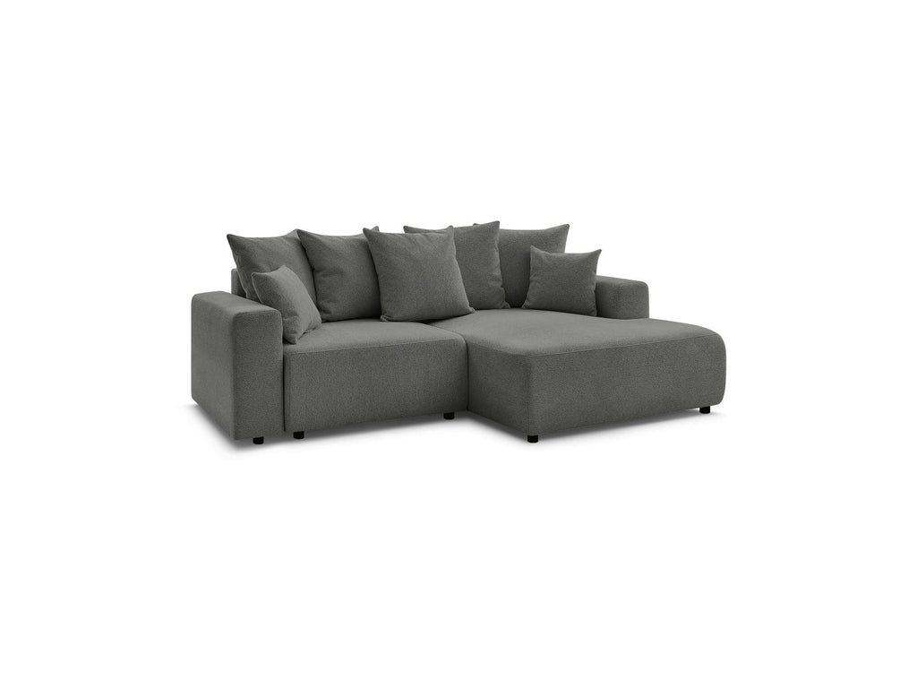 Atilla - Canapé D'Angle Convertible Coffre - Tissu Chiné - Angle Droit