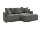 Atilla - Canapé D'Angle Convertible Coffre - Tissu Chiné - Angle Droit