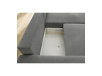 Atilla - Canapé D'Angle Convertible Coffre - Tissu Chiné - Angle Droit