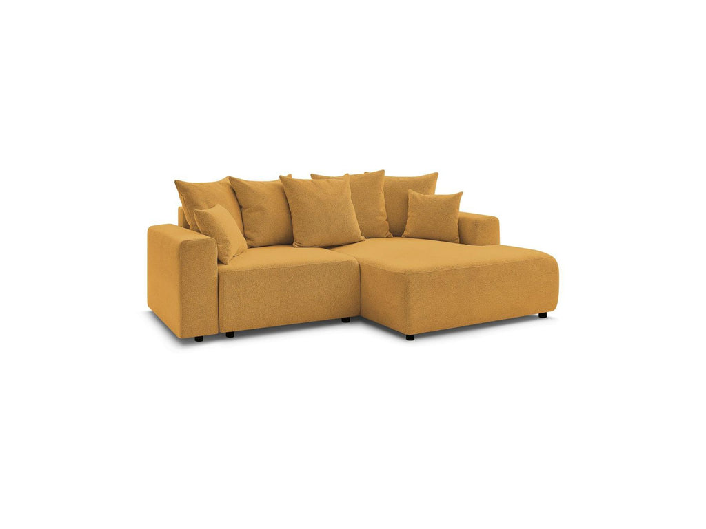 Atilla - Canapé D'Angle Convertible Coffre - Tissu Chiné - Angle Droit