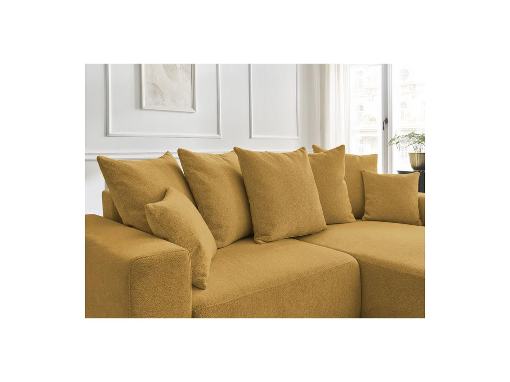 Atilla - Canapé D'Angle Convertible Coffre - Tissu Chiné - Angle Droit