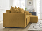 Atilla - Canapé D'Angle Convertible Coffre - Tissu Chiné - Angle Droit