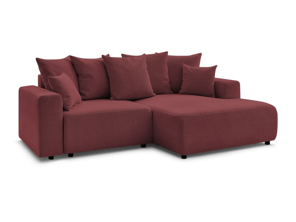 Atilla - Canapé D'Angle Convertible Coffre - Tissu Chiné - Angle Droit