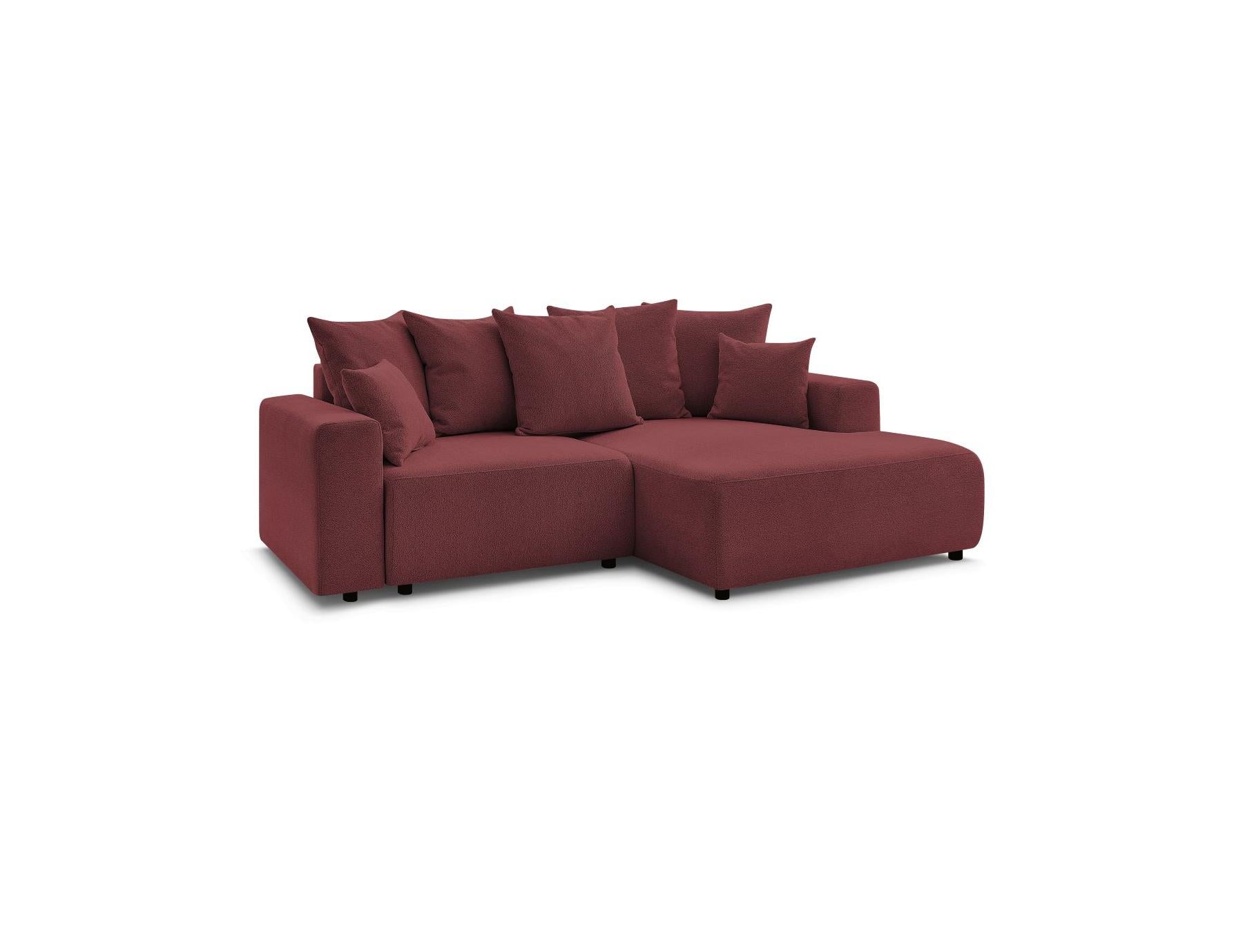 Atilla - Canapé D'Angle Convertible Coffre - Tissu Chiné - Angle Droit