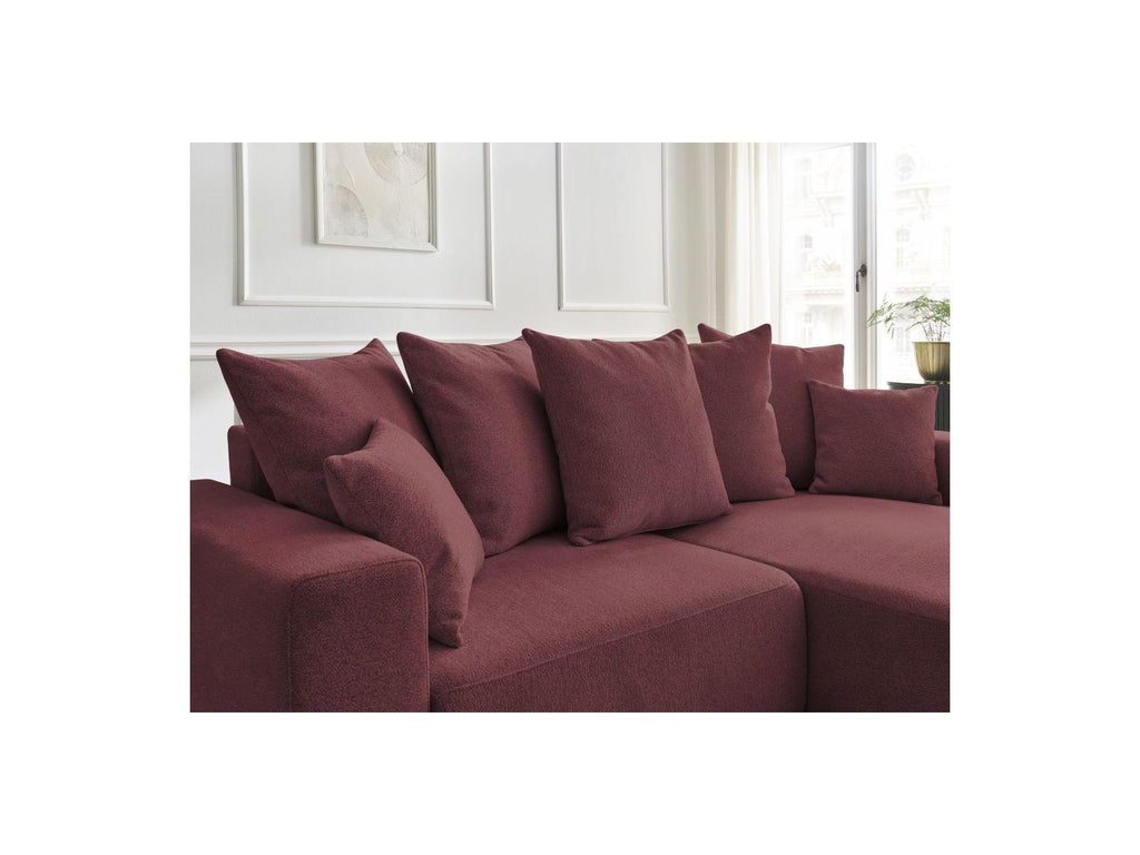 Atilla - Canapé D'Angle Convertible Coffre - Tissu Chiné - Angle Droit