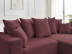 Atilla - Canapé D'Angle Convertible Coffre - Tissu Chiné - Angle Droit