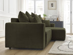 Atilla - Canapé D'Angle Convertible Coffre - Tissu Chiné - Angle Droit