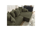 Atilla - Canapé D'Angle Convertible Coffre - Tissu Chiné - Angle Droit