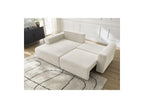 Atilla - Canapé D'Angle Convertible Coffre - Tissu Chiné - Angle Gauche