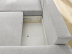 Atilla - Canapé D'Angle Convertible Coffre - Tissu Chiné - Angle Gauche