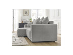 Atilla - Canapé D'Angle Convertible Coffre - Tissu Chiné - Angle Gauche