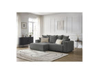 Atilla - Canapé D'Angle Convertible Coffre - Tissu Chiné - Angle Gauche