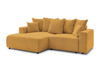 Atilla - Canapé D'Angle Convertible Coffre - Tissu Chiné - Angle Gauche
