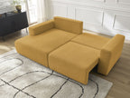 Atilla - Canapé D'Angle Convertible Coffre - Tissu Chiné - Angle Gauche