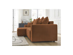 Atilla - Canapé D'Angle Convertible Coffre - Tissu Chiné - Angle Gauche