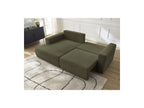 Atilla - Canapé D'Angle Convertible Coffre - Tissu Chiné - Angle Gauche