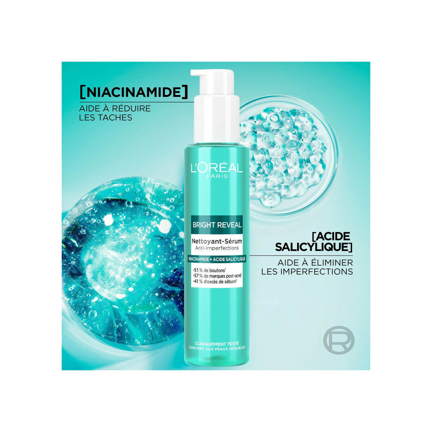 Bright Reveal Niacinamide & Salicylic Acid Anti-Blemish Cleanser-Serum