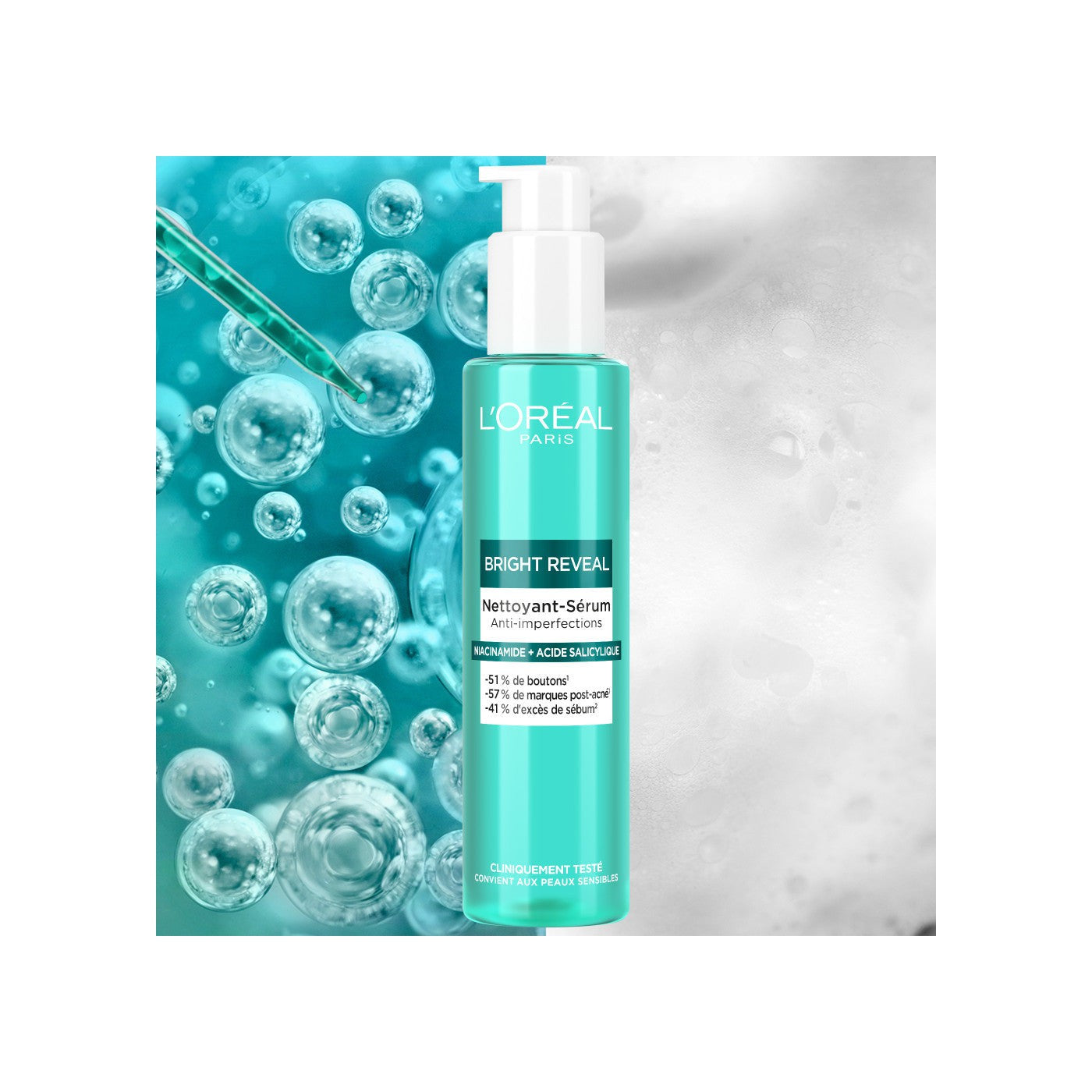 Bright Reveal Niacinamide & Salicylic Acid Anti-Blemish Cleanser-Serum