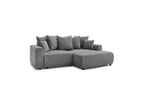 Atilla - Canapé D'Angle Convertible Coffre - Tissu Texturé - Angle Droit