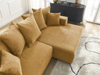 Atilla - Canapé D'Angle Convertible Coffre - Tissu Texturé - Angle Droit