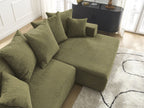 Atilla - Canapé D'Angle Convertible Coffre - Tissu Texturé - Angle Droit