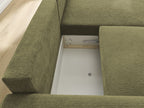 Atilla - Canapé D'Angle Convertible Coffre - Tissu Texturé - Angle Droit