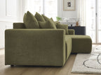 Atilla - Canapé D'Angle Convertible Coffre - Tissu Texturé - Angle Droit