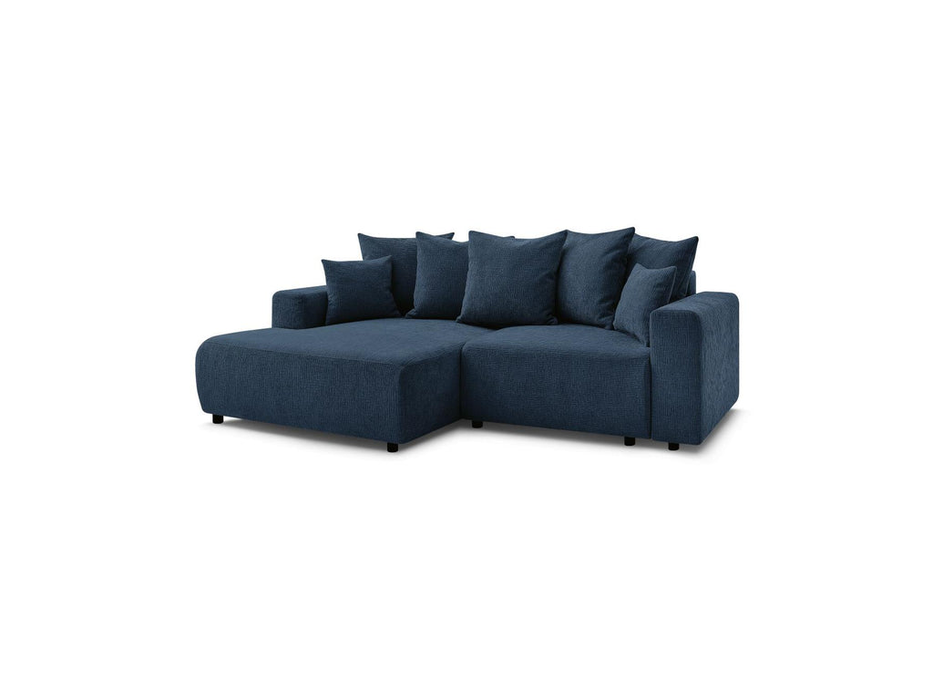 Atilla - Canapé D'Angle Convertible Coffre - Tissu Texturé - Angle Gauche