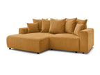 Atilla - Canapé D'Angle Convertible Coffre - Tissu Texturé - Angle Gauche
