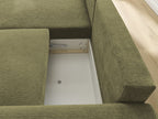 Atilla - Canapé D'Angle Convertible Coffre - Tissu Texturé - Angle Gauche