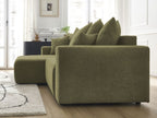 Atilla - Canapé D'Angle Convertible Coffre - Tissu Texturé - Angle Gauche