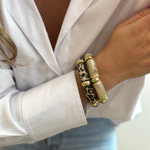 Lot De 2 Bracelet Gemini - Beige