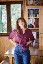 Blouse Binta - Vichy Bordeaux