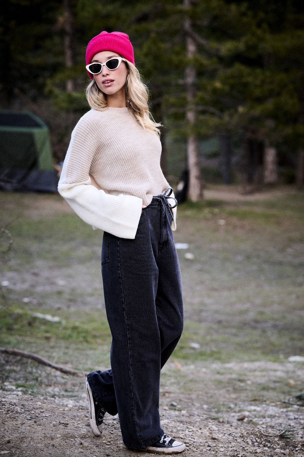 Pull Mamma - Beige Bicolore