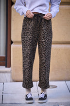 Pantalon Primo - Leopard Carbone