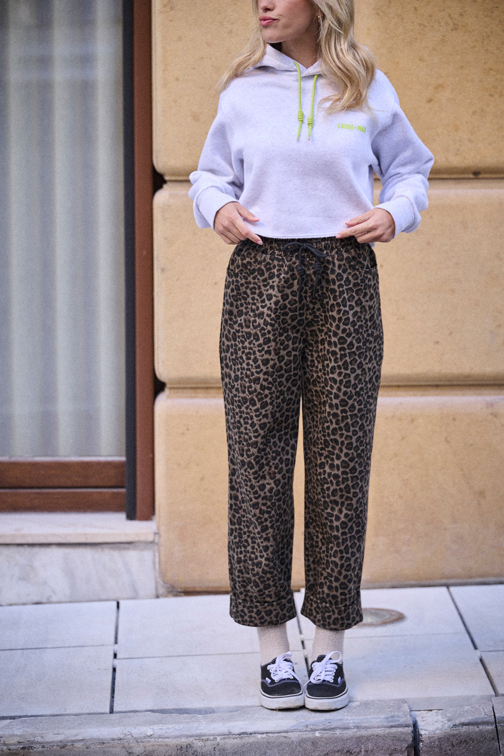 Pantalon Primo - Leopard Carbone