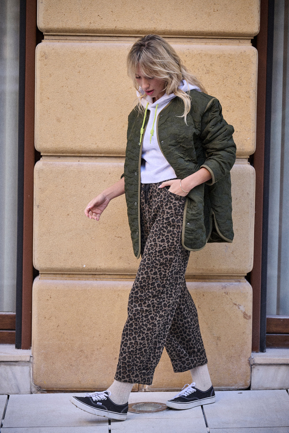 Pantalon Primo - Leopard Carbone