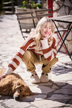 Pull Mona - Rayures Camel