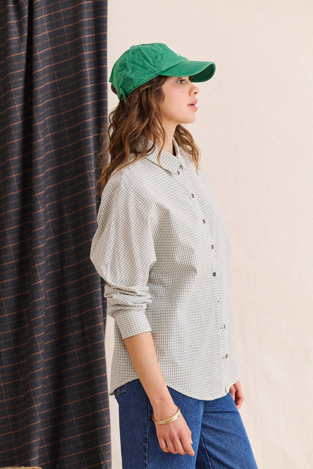 Camicia Contis - A quadri Ecrù