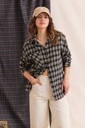 Cyliane Shirt - Charcoal Check