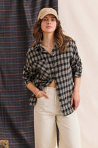 Cyliane Shirt - Charcoal Check